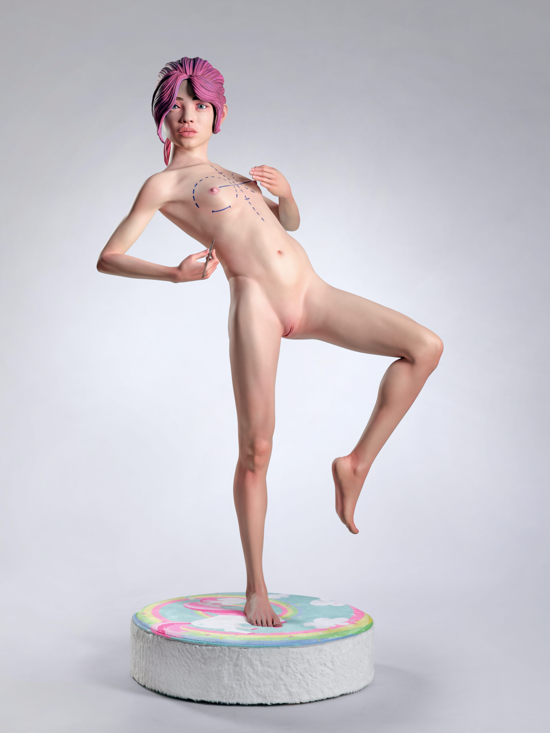 Ho’oponopono, 2022, full view of the figurative sculpture by Daniel Paul