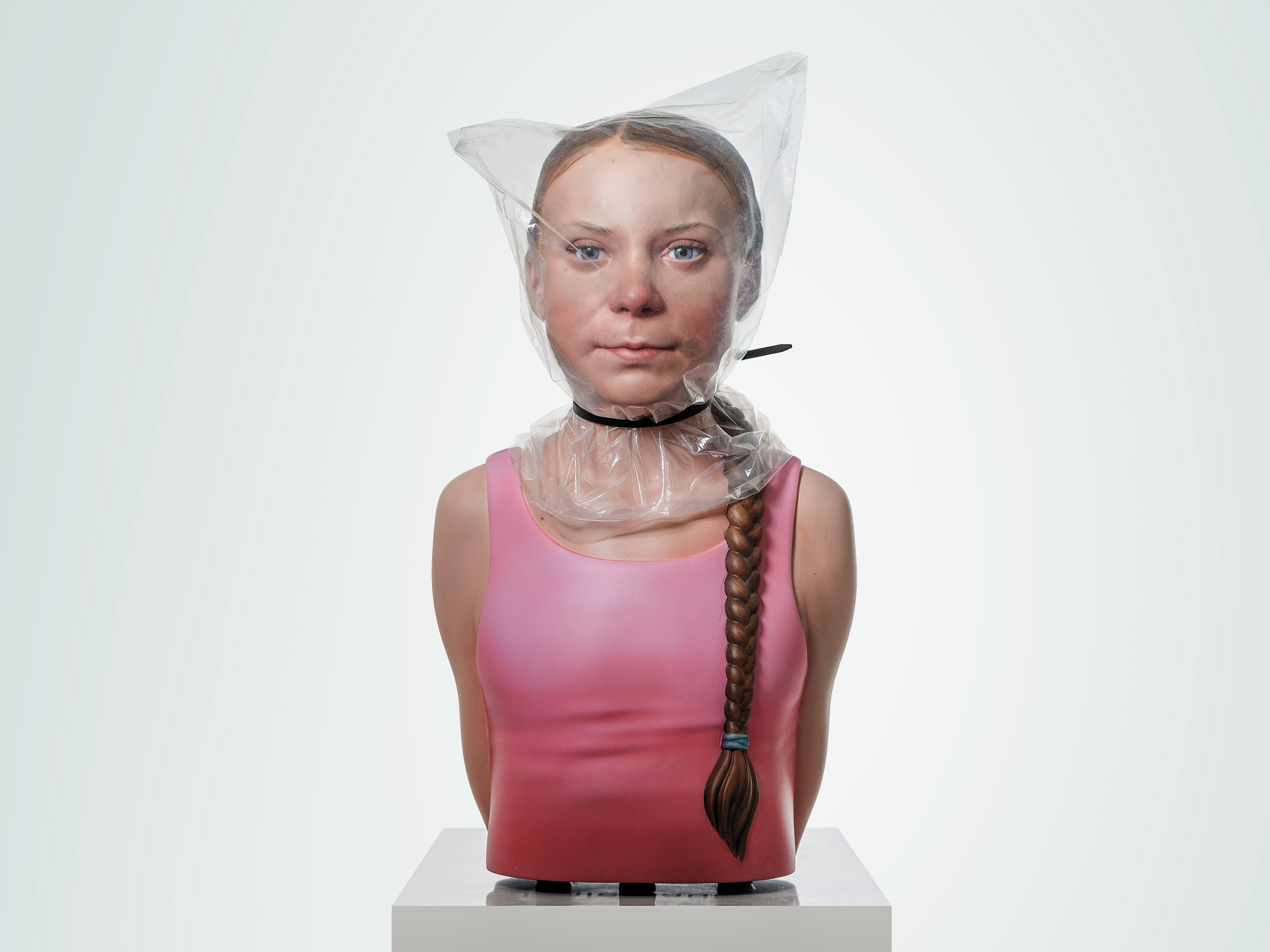 Once Upon a Teen Age, 2020 Once Upon a Teen Age, 2020, portrait sculpture of Greta Thunberg by Daniel Paul